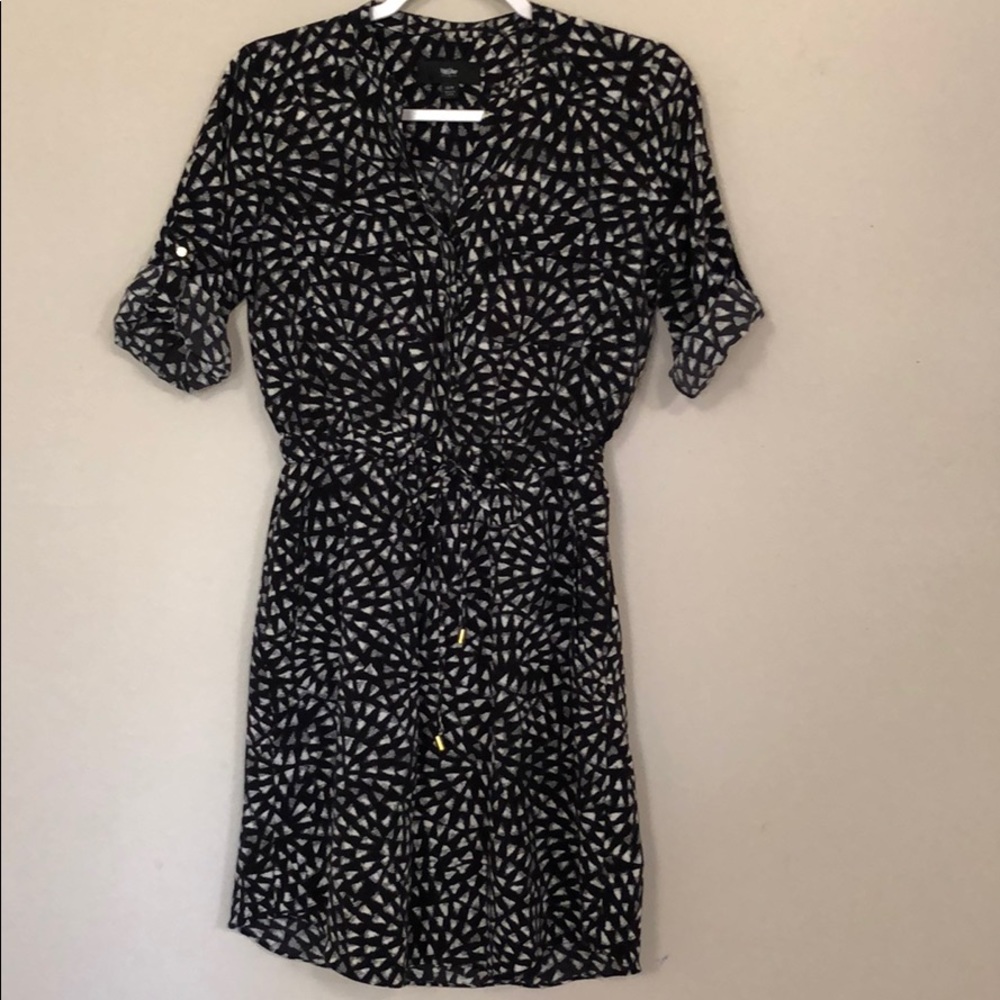 Black and white print dress